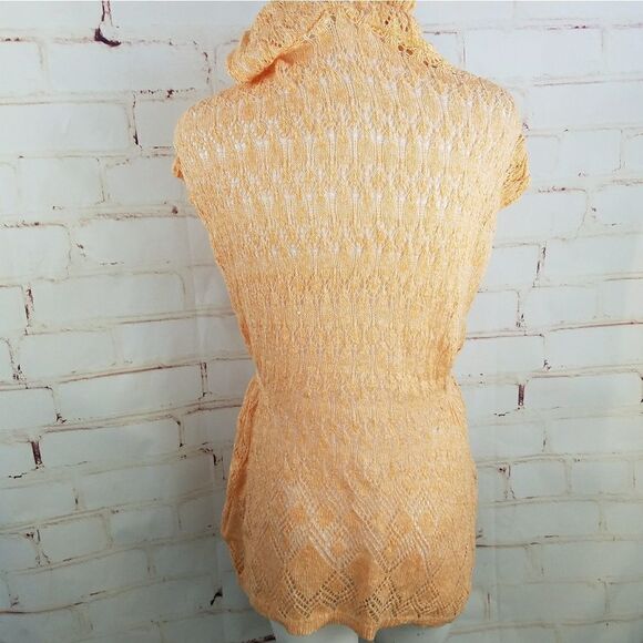 3/$25 Moth Anthropologie crochet top ORANGE XS - Picture 3 of 6